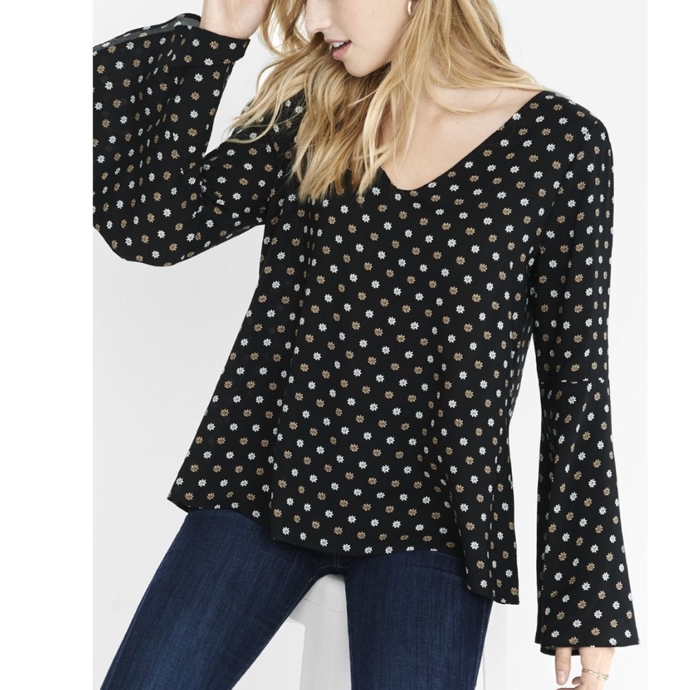 Bell sleeve boho blouse
